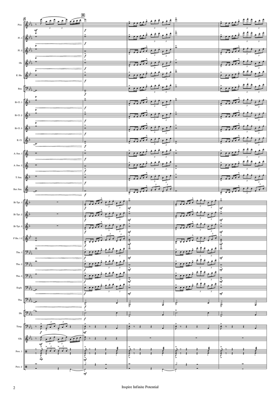Inspire Infinite Potential ( Conductor Score ) Concert Band scores gallery preview page 6