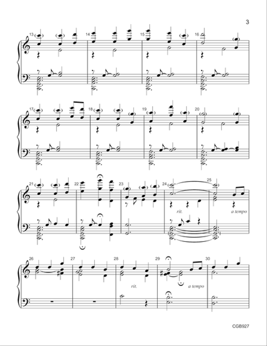 As Rain from the Clouds Handbell Choir scores gallery preview page 3