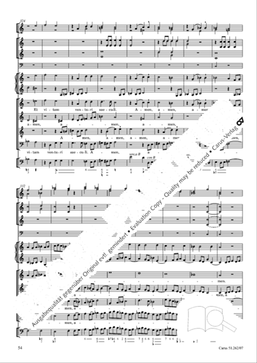 Missa longa in C major (Missa longa in C) 4-Part scores gallery preview page 55