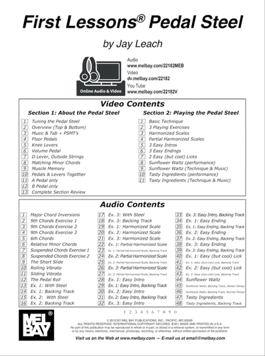 First Lessons Pedal Steel Electric Guitar scores gallery preview page 2
