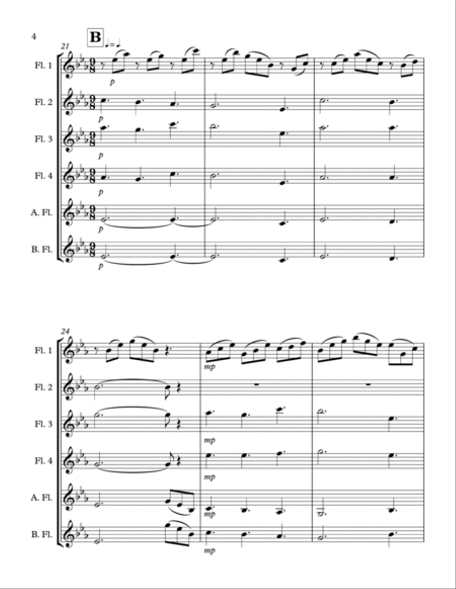 The Lord's Prayer Woodwind Ensemble scores gallery preview page 5
