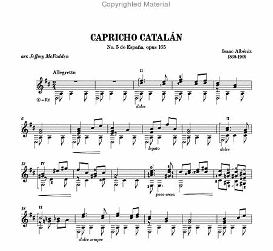 Capricho catalan Classical Guitar scores gallery preview page 2