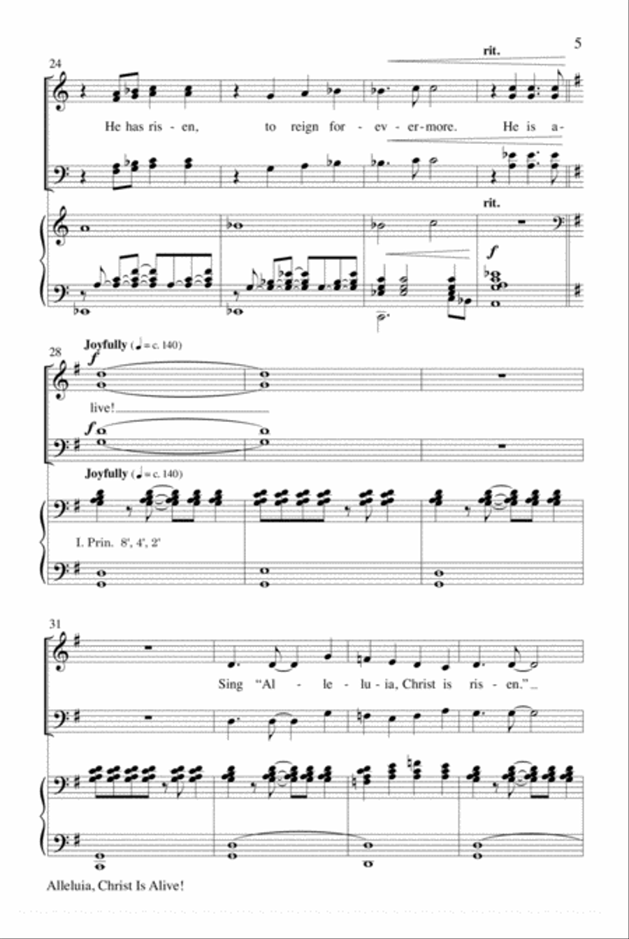 Alleluia, Christ Is Alive! 4-Part scores gallery preview page 4