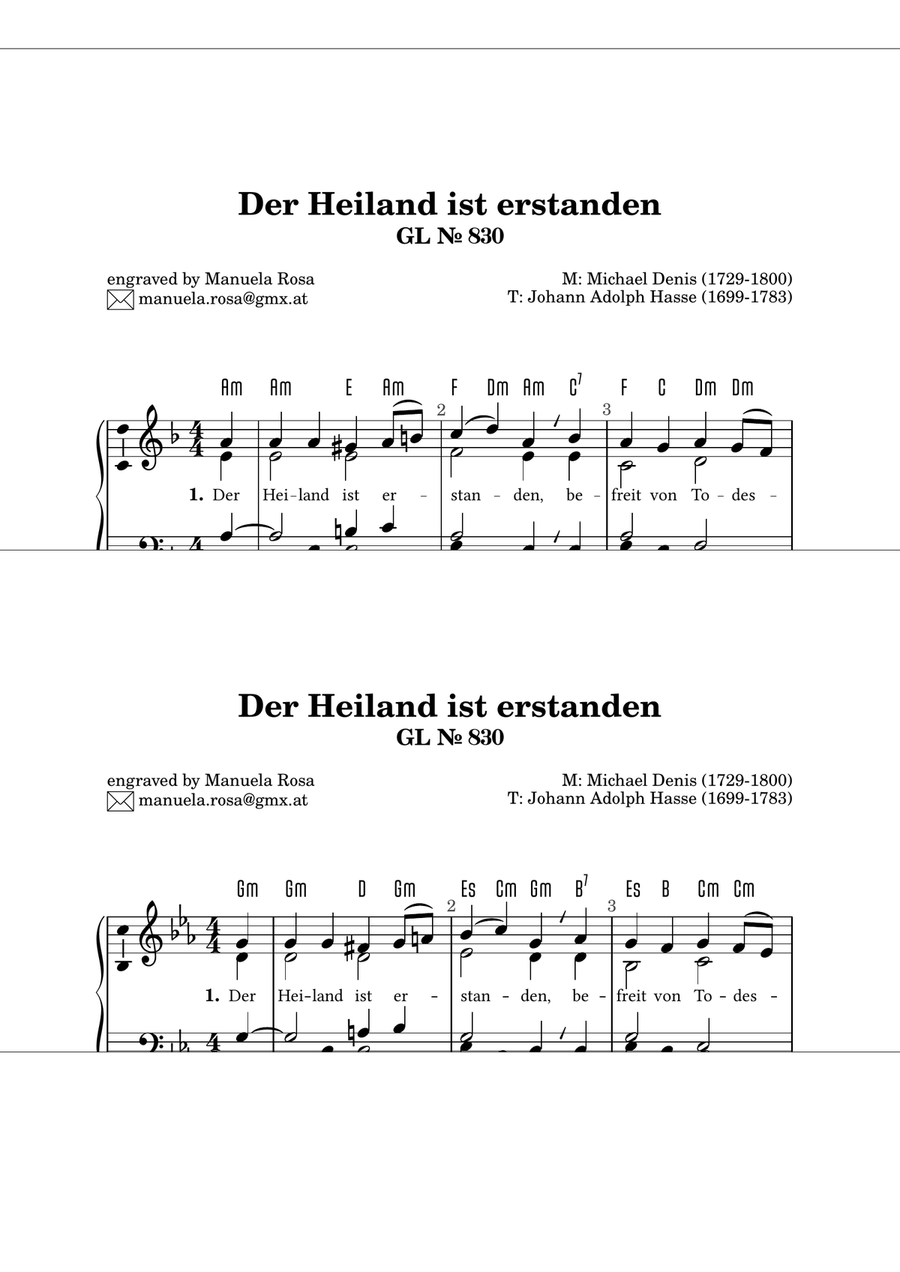 Der Heiland ist erstanden (Gotteslob 830) Piano Solo scores gallery preview page 1