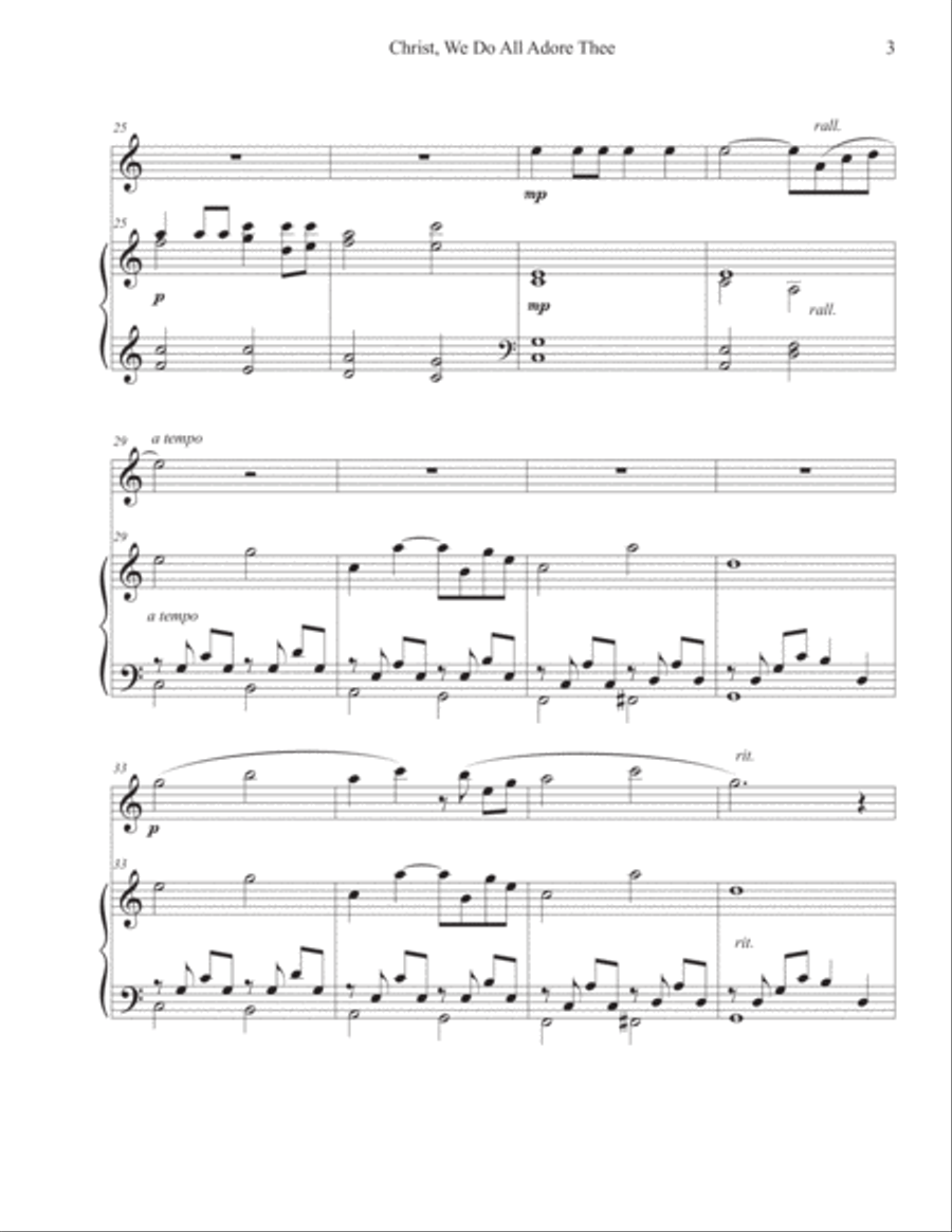 Christ, We Do All Adore Thee (Flute-Piano) Flute Solo scores gallery preview page 3