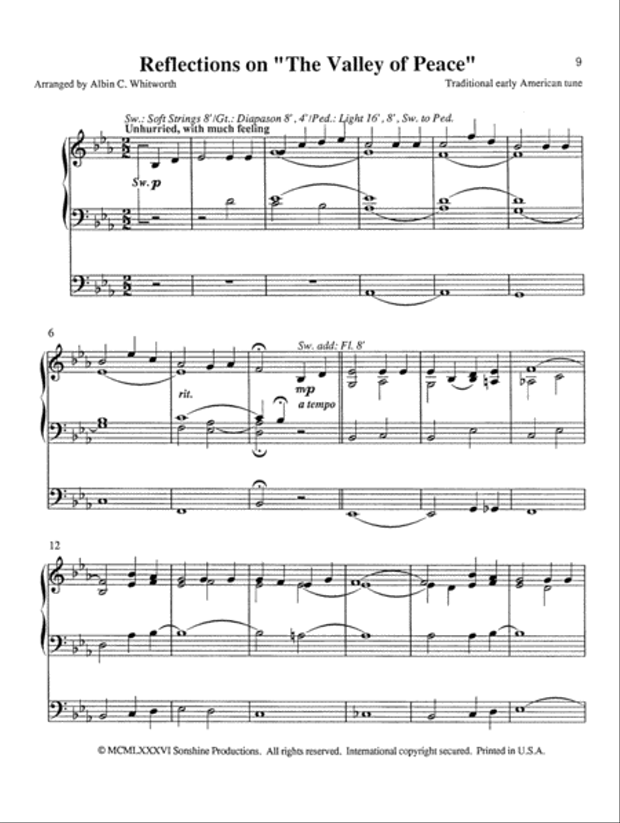 Eleven Easy Organ Solos for Worship Organ Solo scores gallery preview page 5
