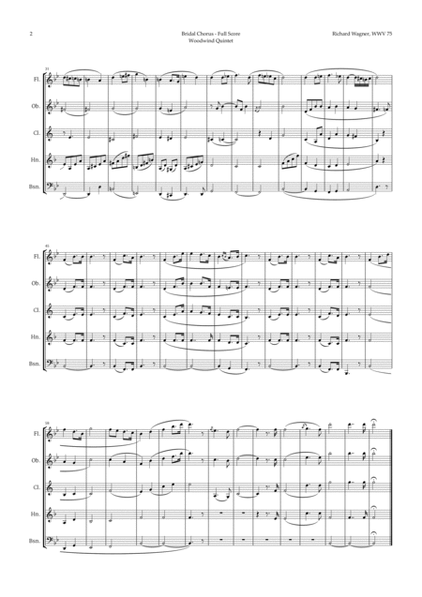 Bridal Chorus by Wagner for Woodwind Quintet image number null