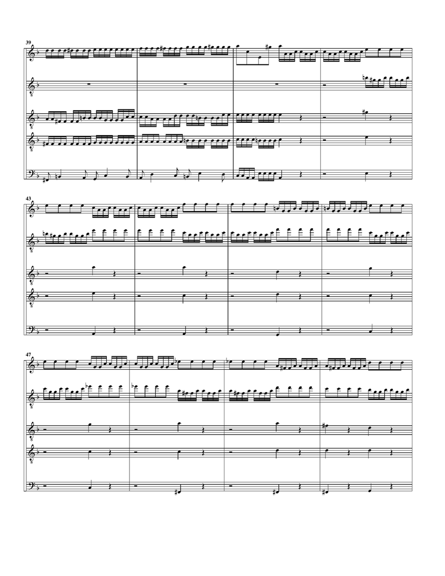 Estro armonico, Concerto, Op.3, no.2 (Arrangement for 5 recorders (SATTB or SATT and cello)) SATTB scores gallery preview page 6