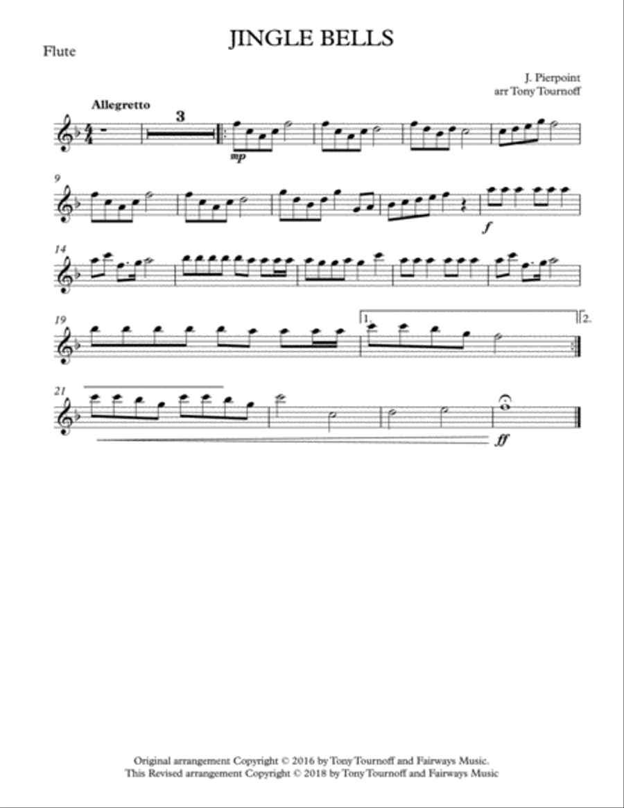 Jingle Bells (Mixed Ensemble) Large Ensemble scores gallery preview page 5