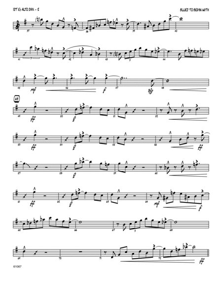 Blues To Begin With - Alto Sax 1