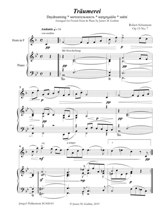 Schumann: Träumerei Op. 15 No. 7 for French Horn & Piano