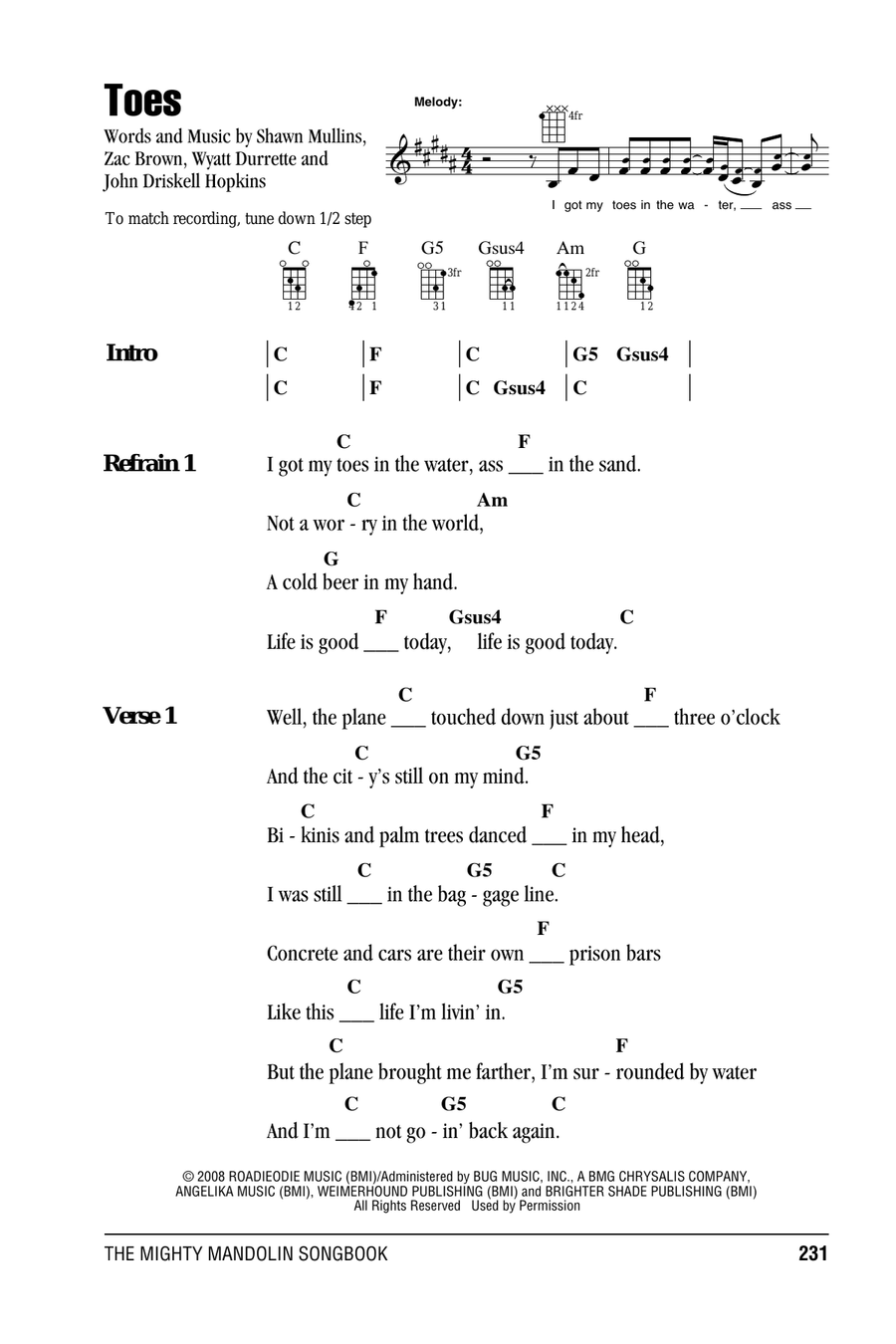 Toes Mandolin scores gallery preview page 1