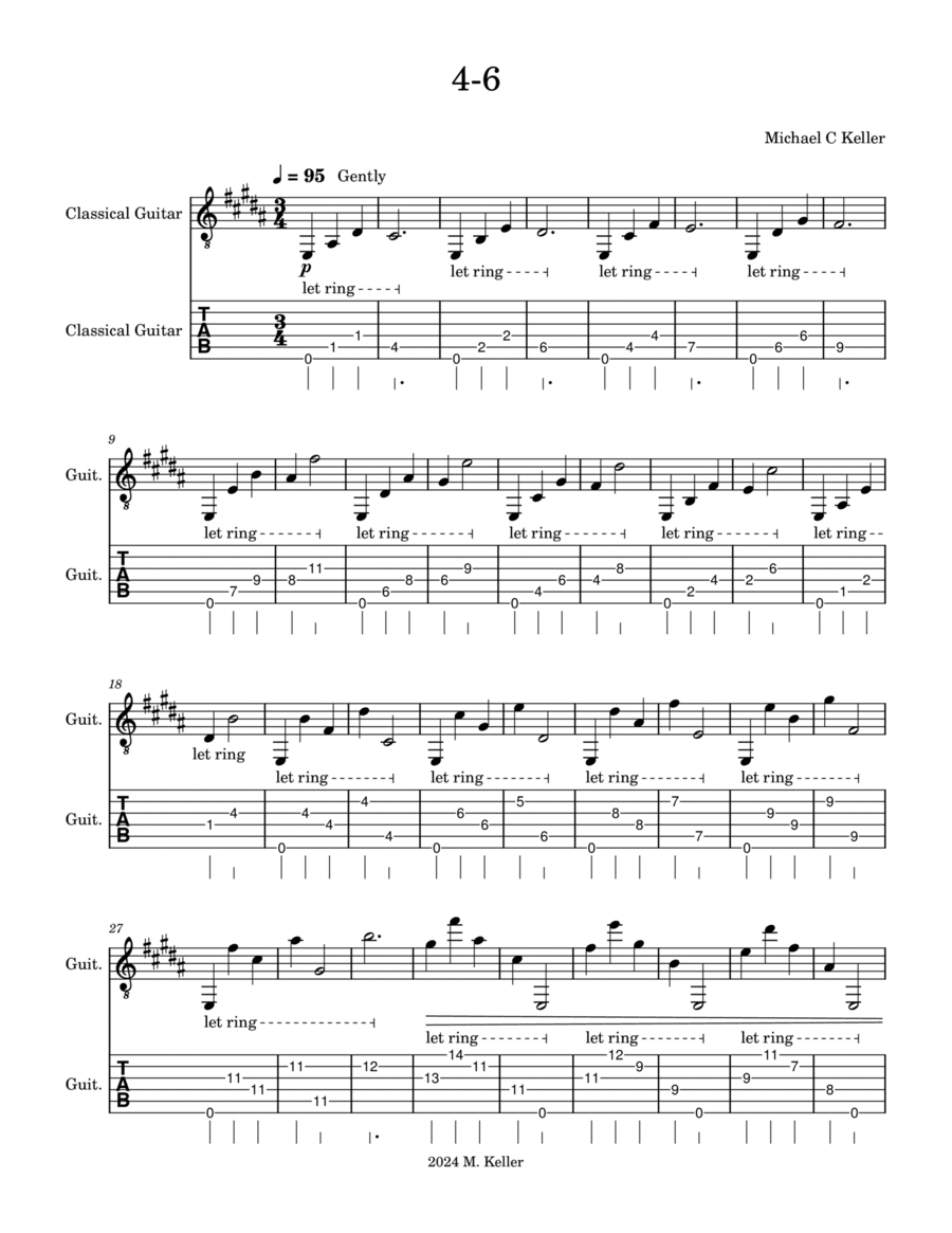 4-6 Acoustic Guitar scores gallery preview page 1