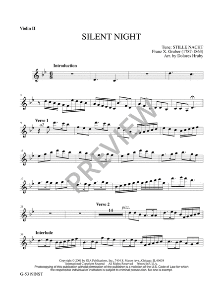 Silent Night - Instrument edition