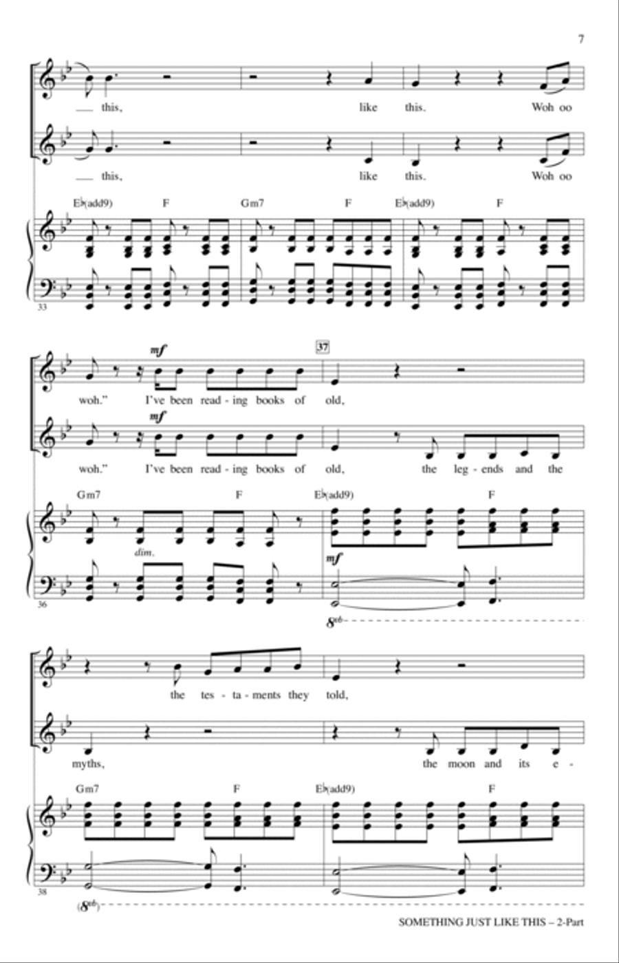 Something Just Like This (arr. Mark Brymer) 2-Part scores gallery preview page 6