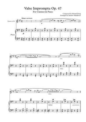 Valse Impromtu Op. 47 arranged for Flute and Piano