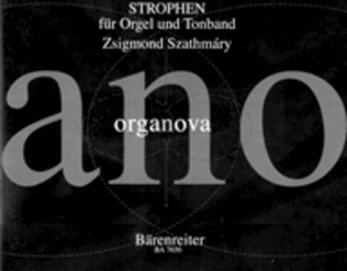 Book cover for Strophen for Organ and Tape