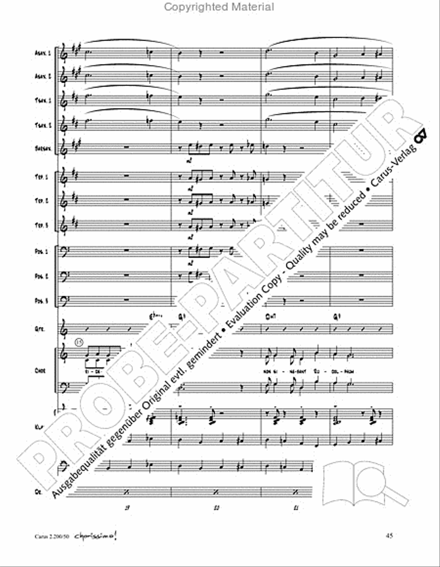 Chorissimo. Instrumentale Begleitarrangements fur Small Bigband, Vol. 3 Big Band scores gallery preview page 43