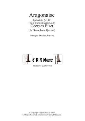 Book cover for Aragonaise from Carmen for Saxophone Quartet