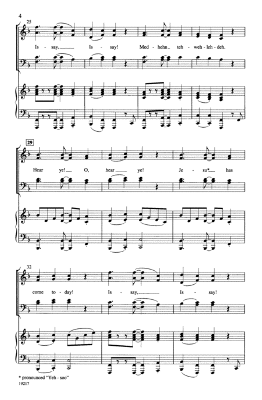 Issay, Issay! (Hear Ye, Hear Ye!) Choir scores gallery preview page 3