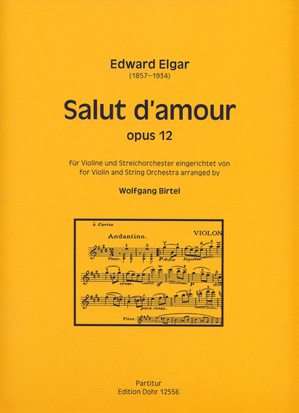 Salut d'amour für Violine und Streichorchester op. 12