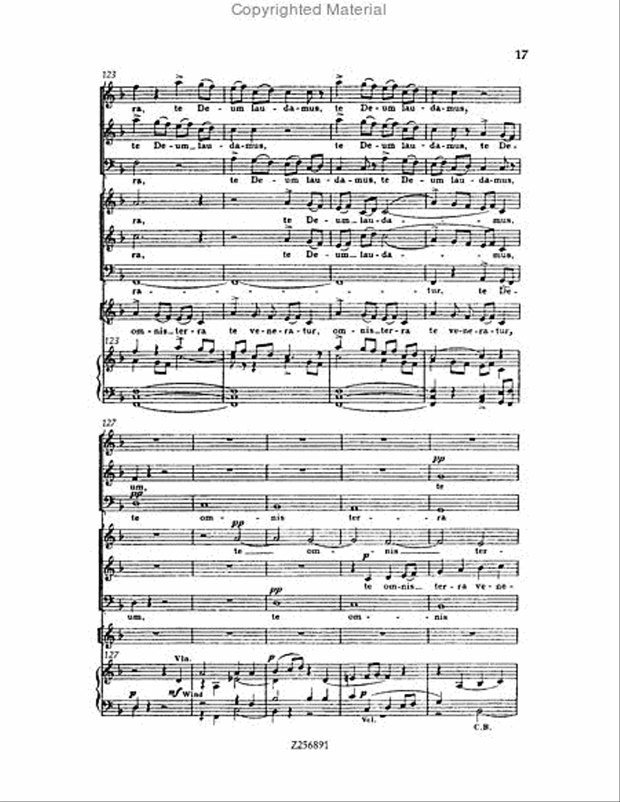 Te Deum, H 118 Choir scores gallery preview page 17