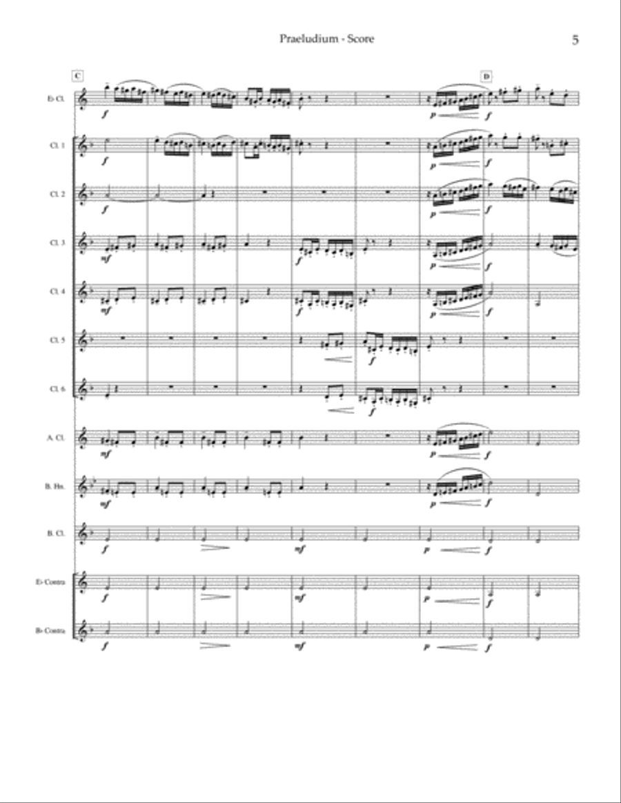 Praeludium Clarinet Choir scores gallery preview page 6