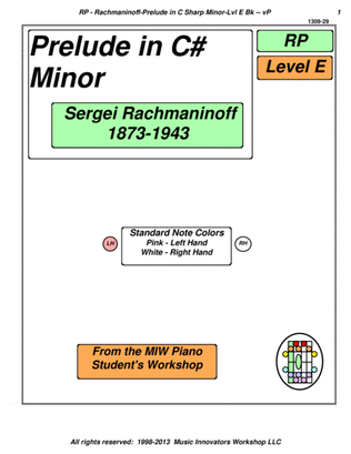Rachmaninoff - Prelude in C# Minor - Level E - (Key Map Tablature)