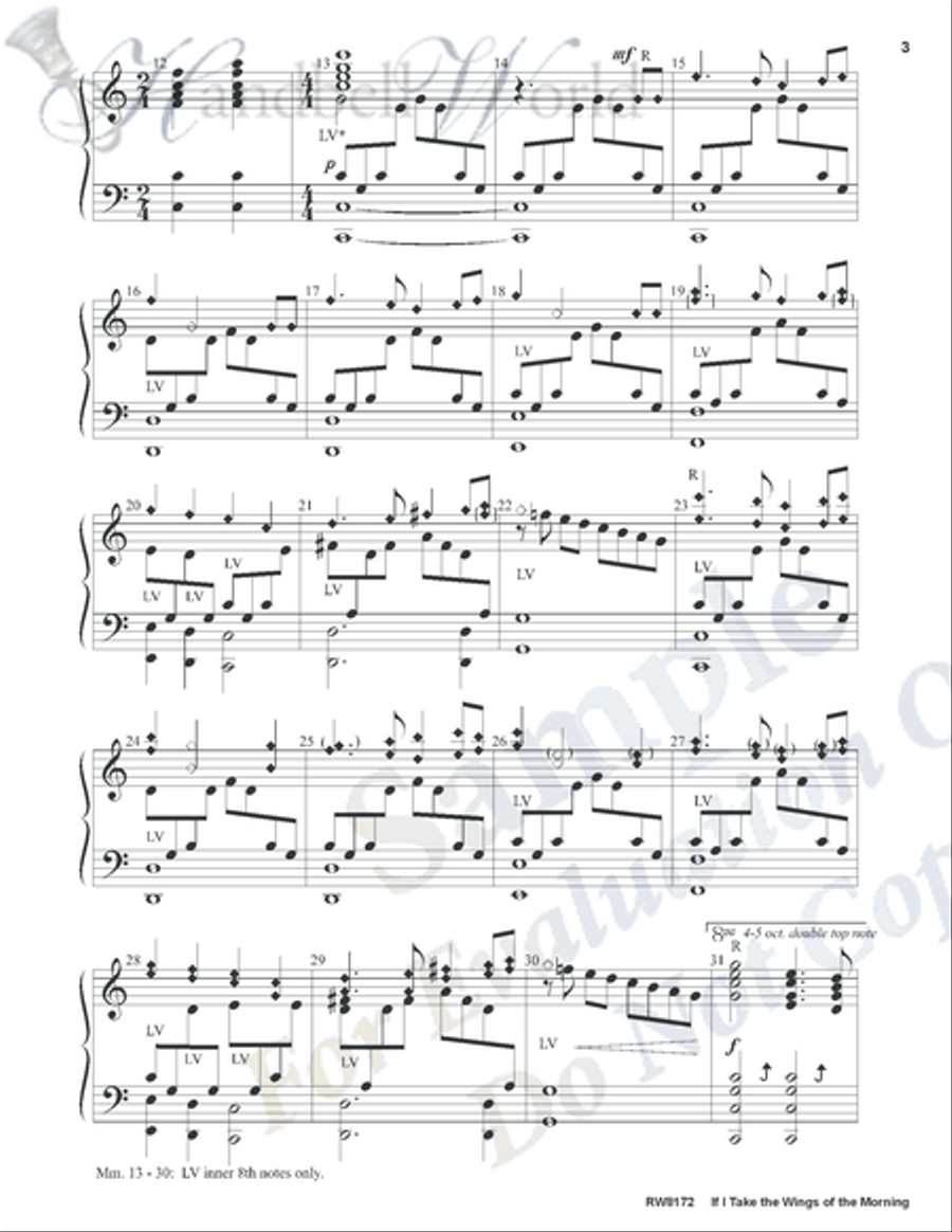 If I Take the Wings of the Morning 5-Octaves scores gallery preview page 6