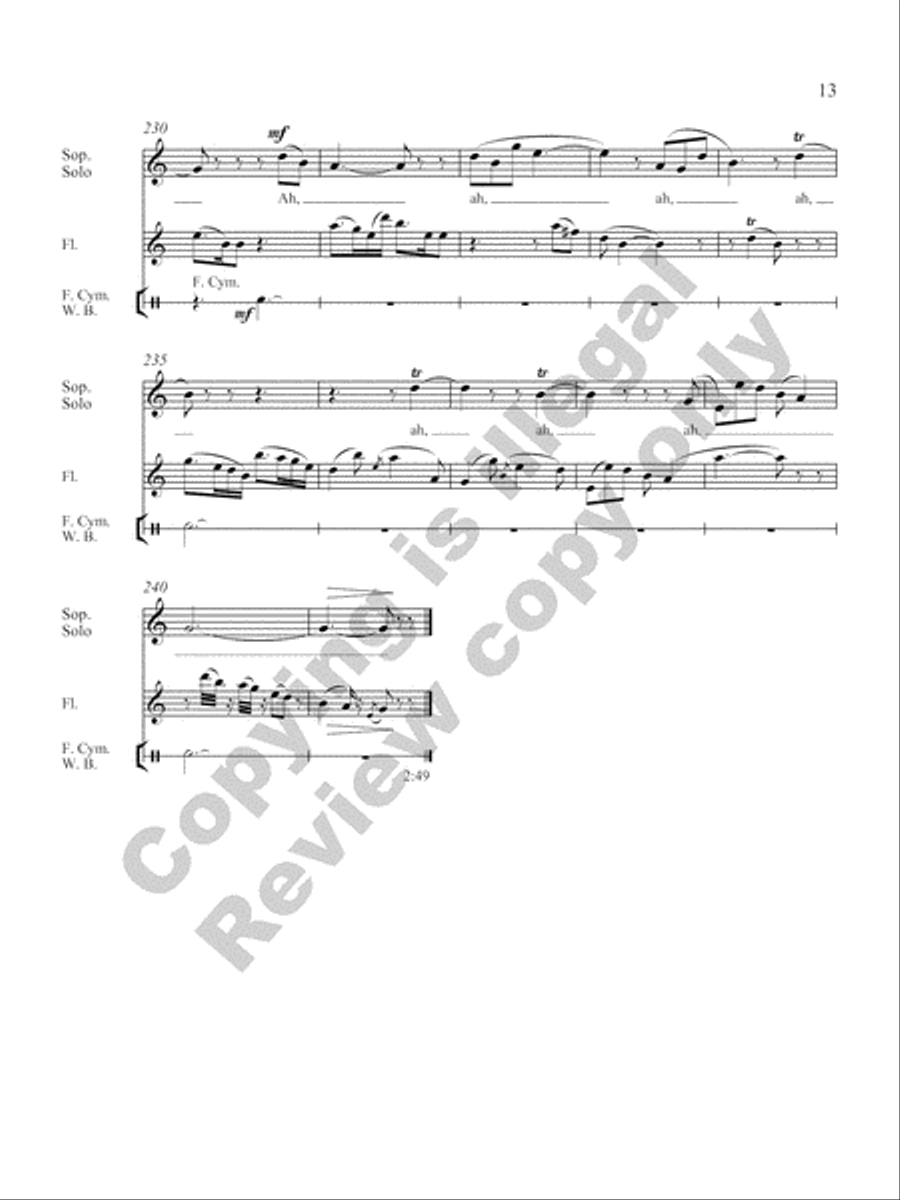 Singing at Dawn Singing at Dawn Flute scores gallery preview page 10