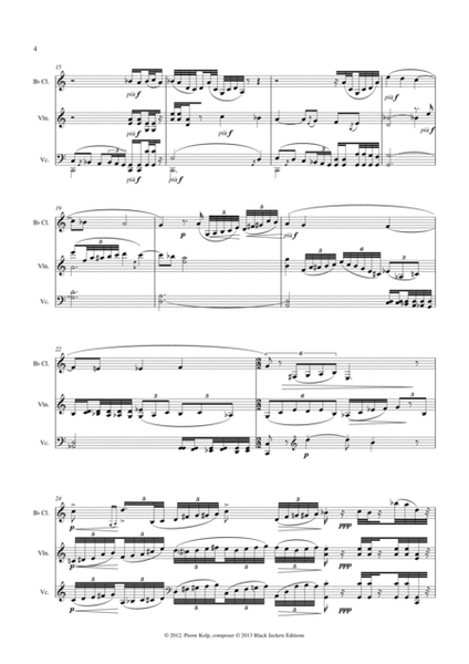 Plan fixe (1963) for Cl/Vn/Cello