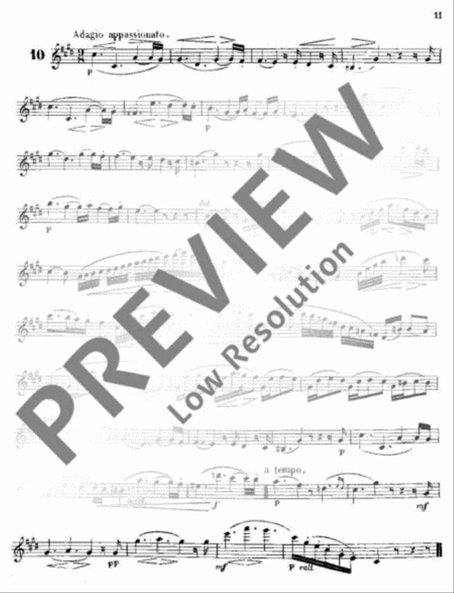 Melodic Exercises Flute scores gallery preview page 12