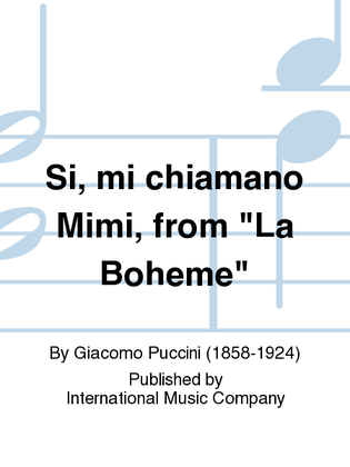 Book cover for Si, Mi Chiamano Mimi, From La Boheme (S.)