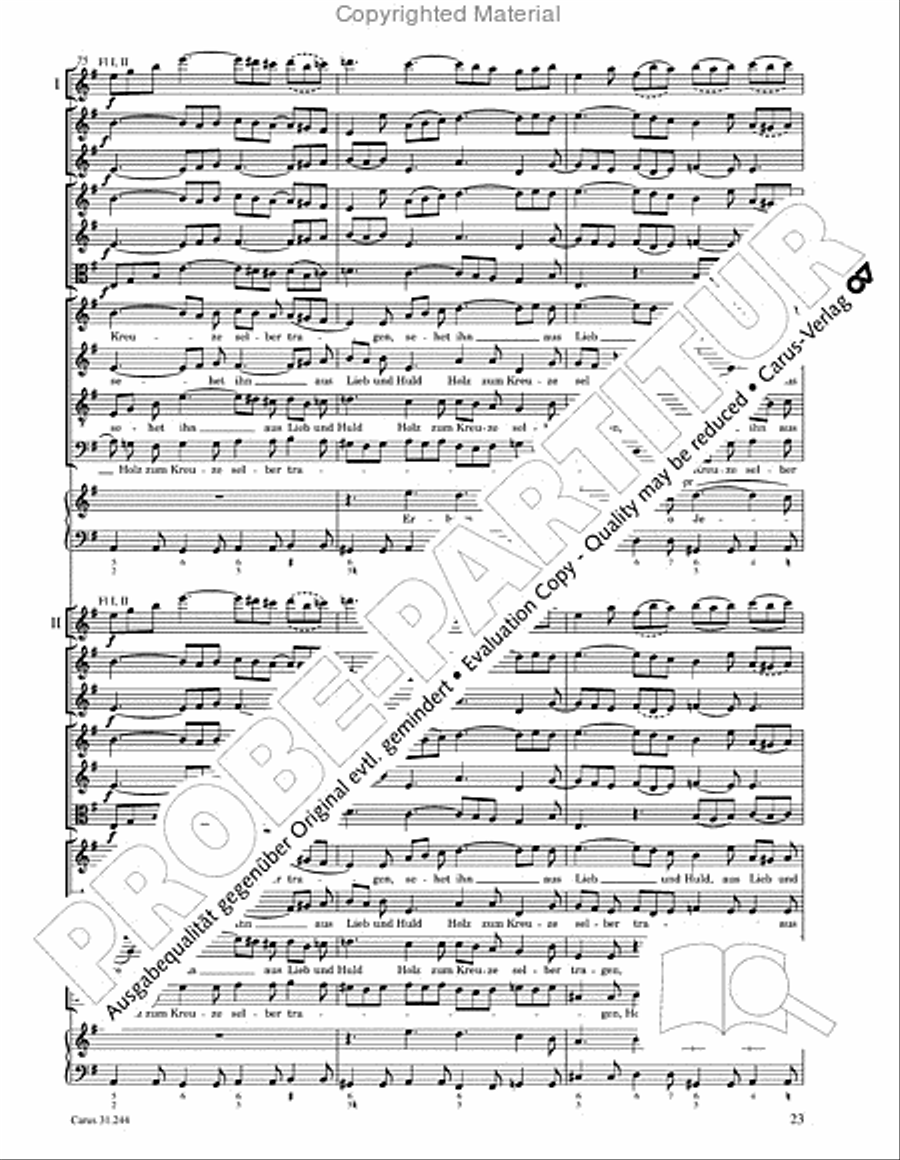 St. Matthew Passion (Matthaus-Passion) 4-Part scores gallery preview page 25