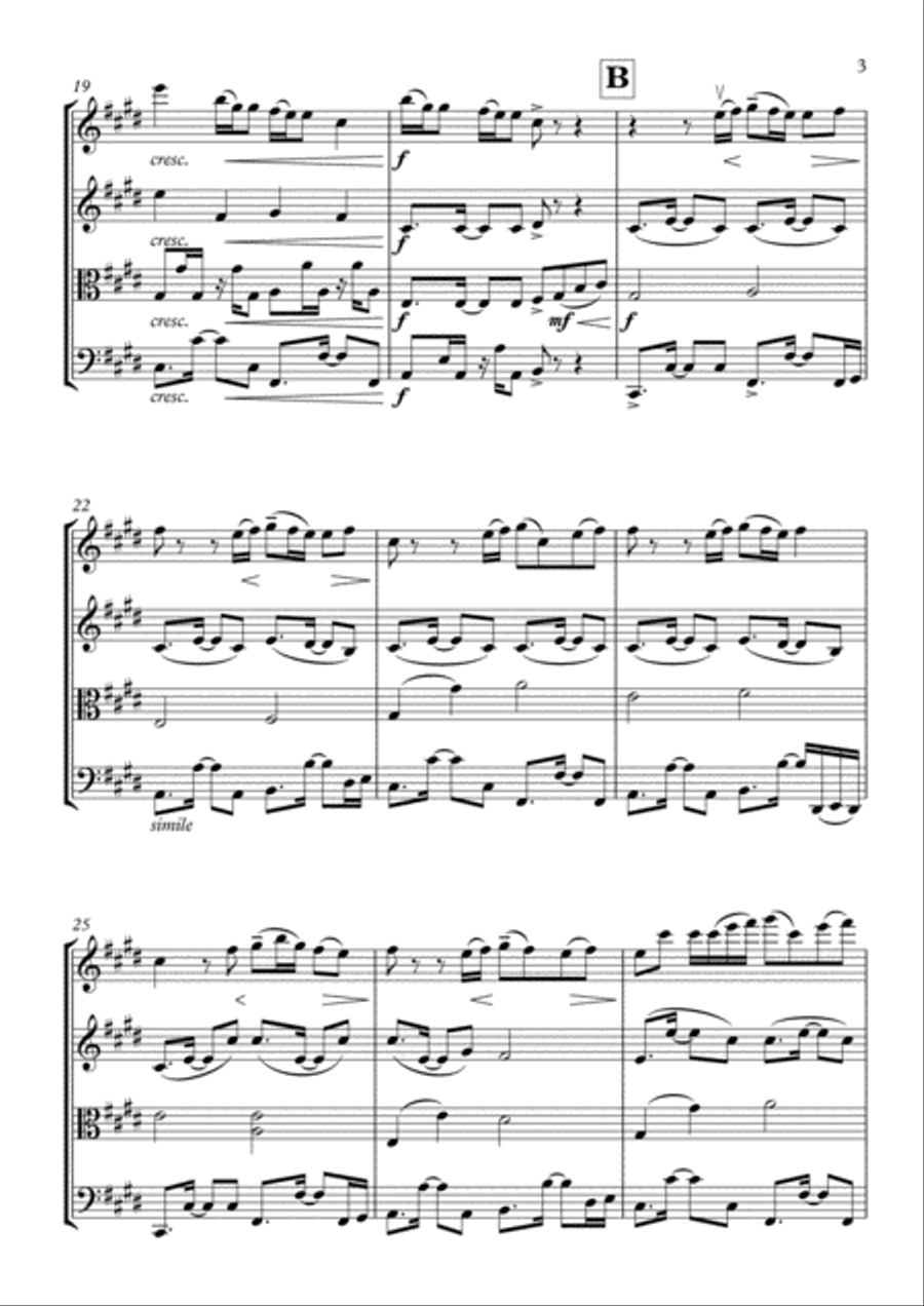 Shape Of You String Quartet scores gallery preview page 3