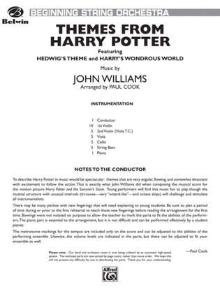 Harry Potter, Themes from: Score