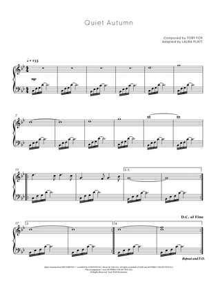 Quiet Autumn (DELTARUNE - Piano Sheet Music)