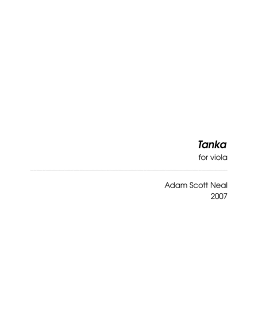 Tanka (viola version) Viola Solo scores gallery preview page 1
