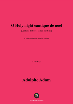 Book cover for Adolphe Adam-O Holy night cantique de noel,for Voice,Mixed Chorus and Wind Band