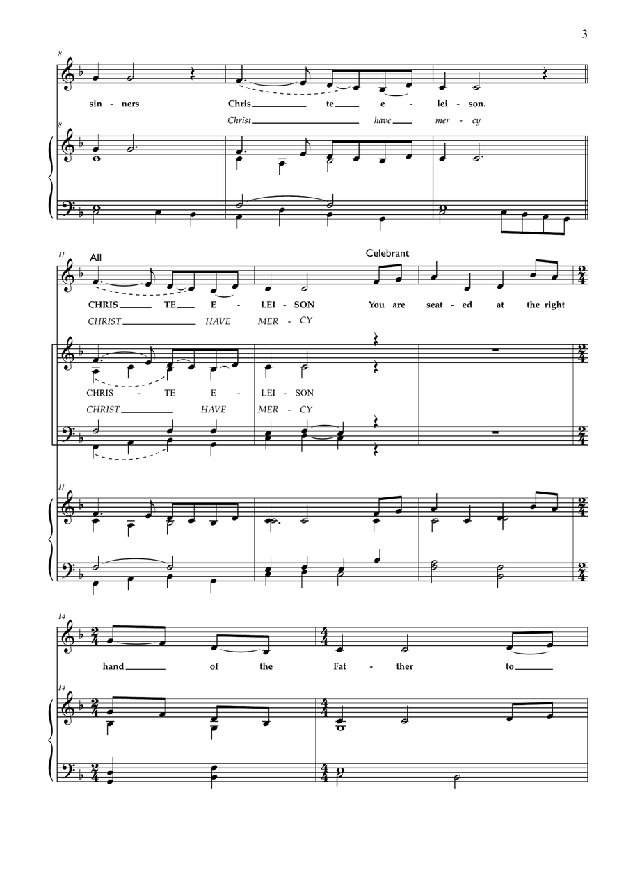 Mass of Renewal - Accompaniment Edition 4-Part scores gallery preview page 3