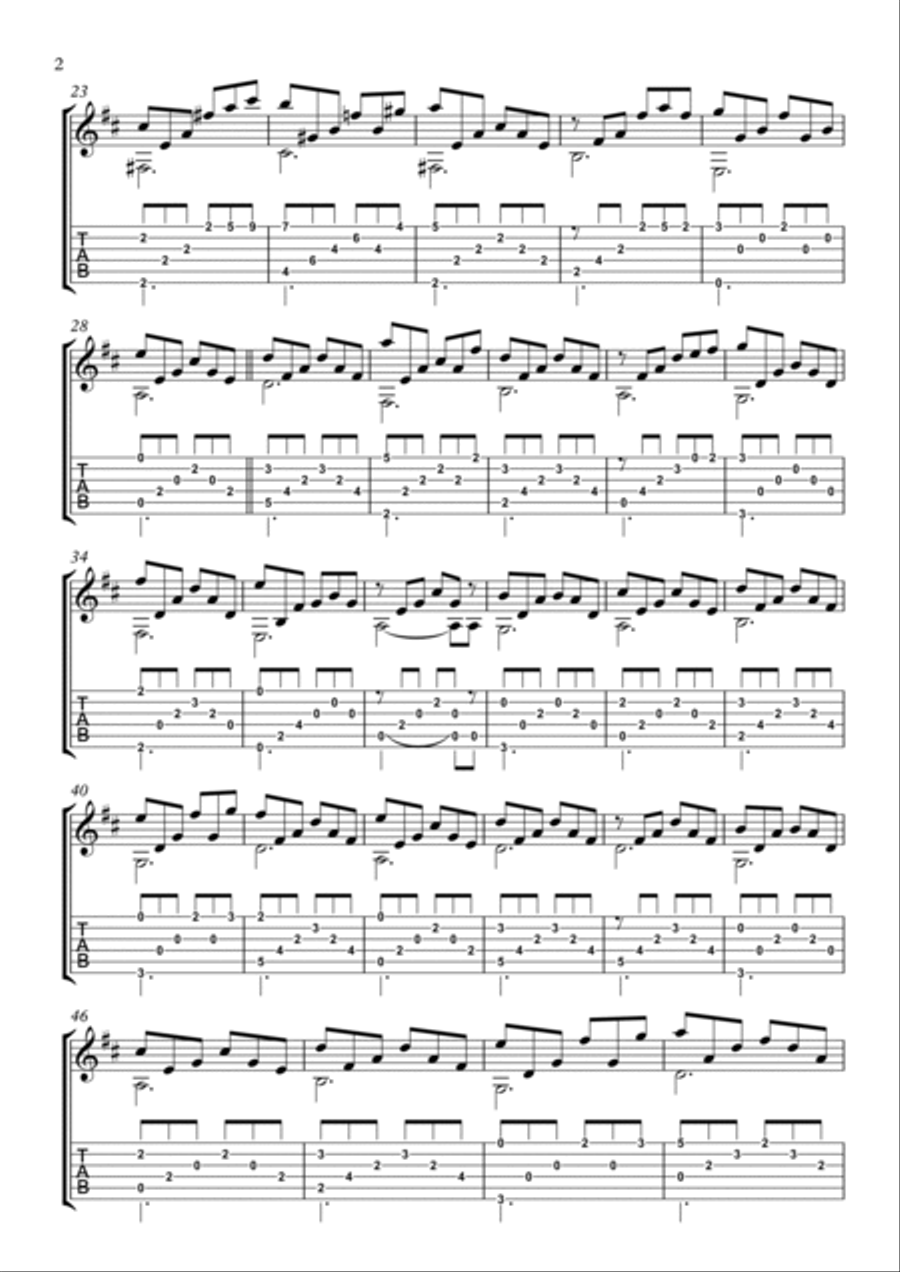 Can't Help Falling In Love Acoustic Guitar scores gallery preview page 2