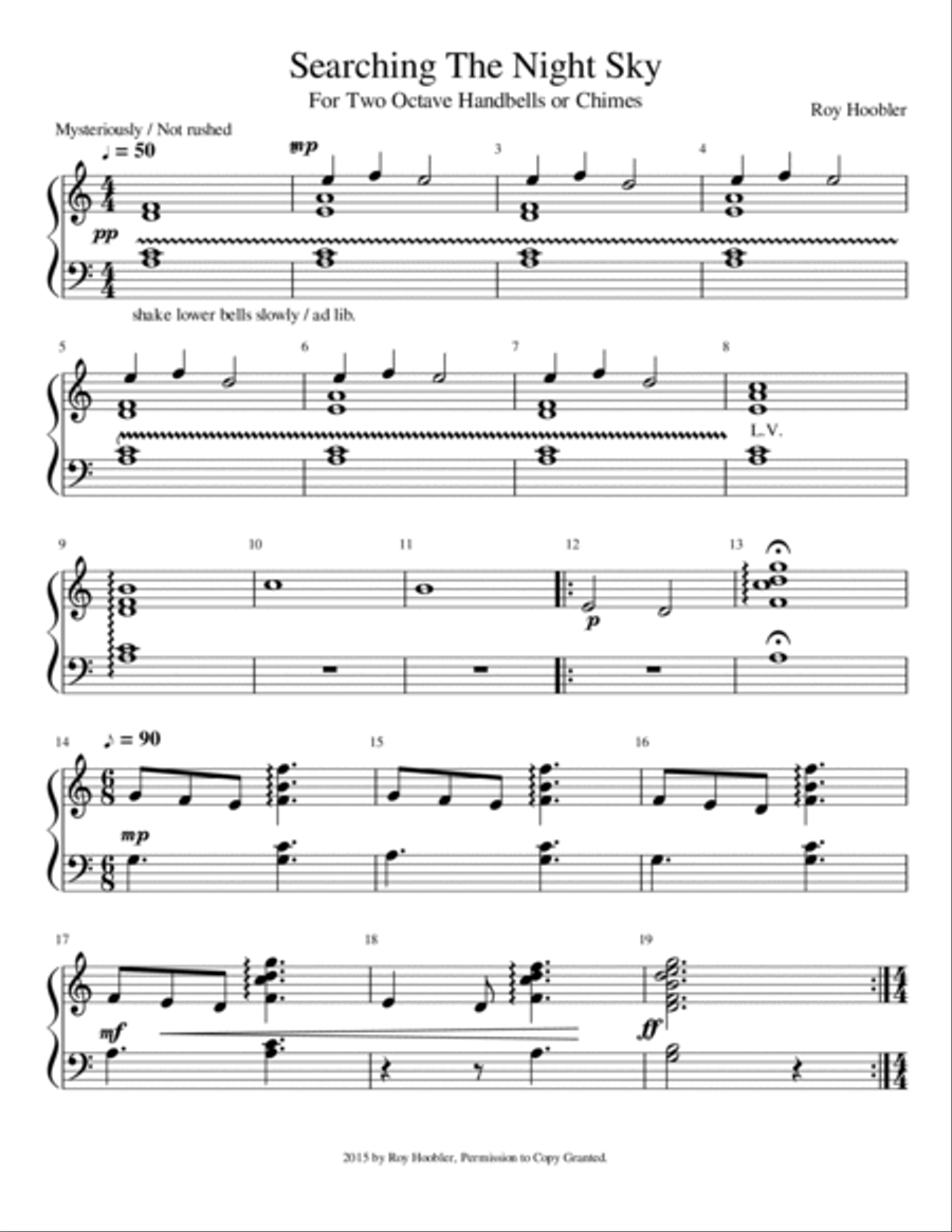 Searching the Night Sky Searching the Night Sky Handbell Choir scores gallery preview page 2