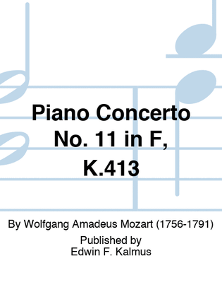 Piano Concerto No. 11 in F, K.413