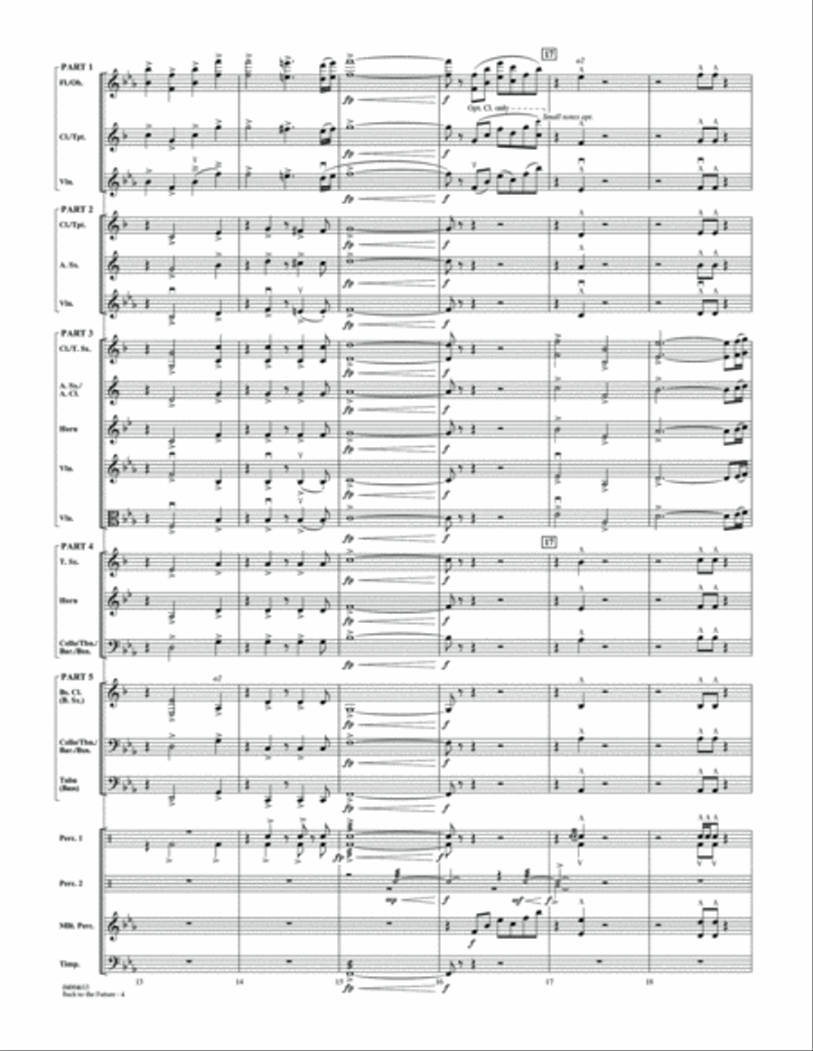 Back to the Future (Main Theme) - Conductor Score (Full Score) Concert Band scores gallery preview page 4