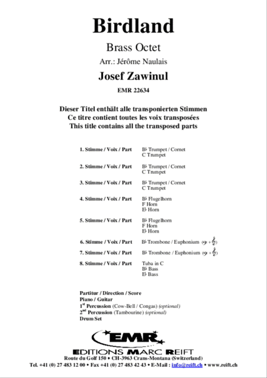 Birdland Birdland Brass Ensemble scores gallery preview page 2