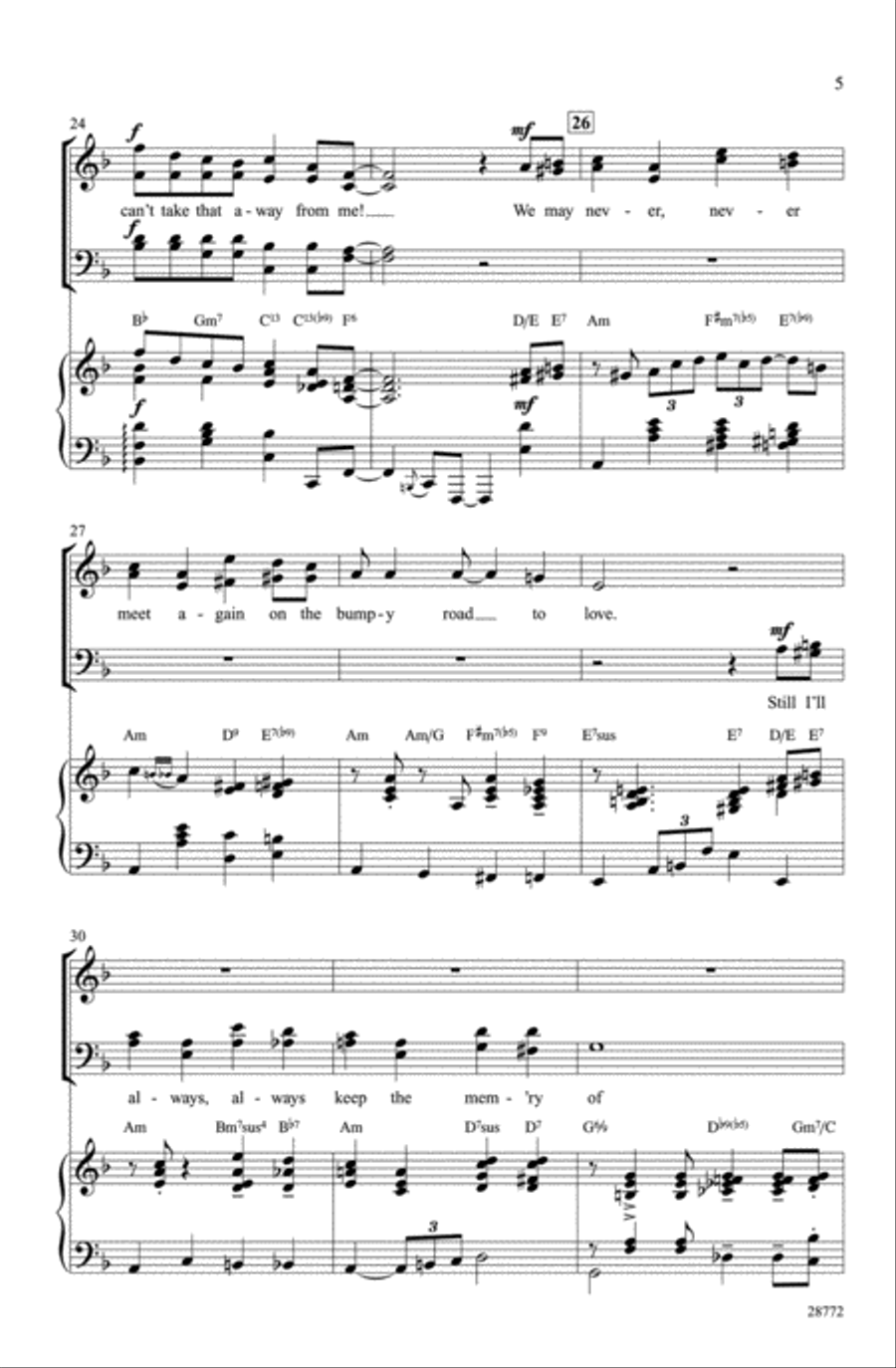 They Can't Take That Away from Me Choir scores gallery preview page 4