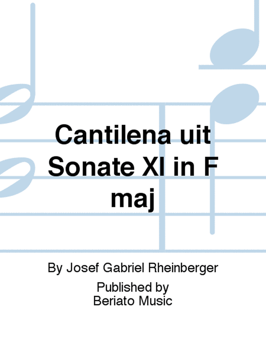 Cantilena uit Sonate XI in F maj