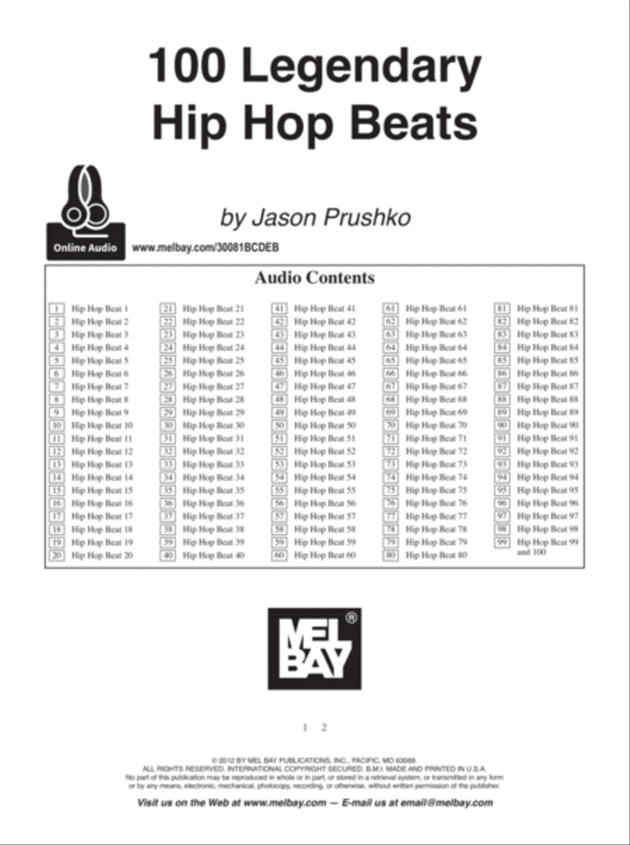 100 Legendary Hip Hop Beats Drum Set scores gallery preview page 2