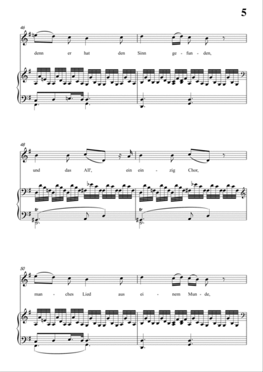 Schubert-Abendröth in G for Vocal and Piano Voice scores gallery preview page 6