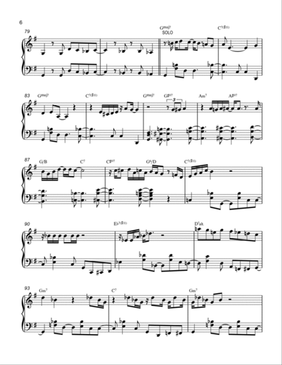 Willow Weep For Me Willow Weep For Me Piano Solo scores gallery preview page 6